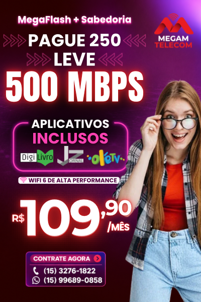 Plano Mega + Sabedoria 500 MBPS